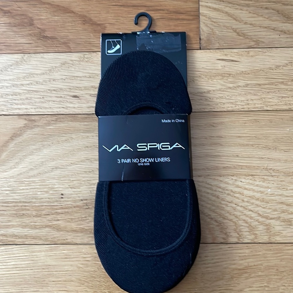 Via Spiga 3 Pack No Show Socks | BRAND NEW | One Size